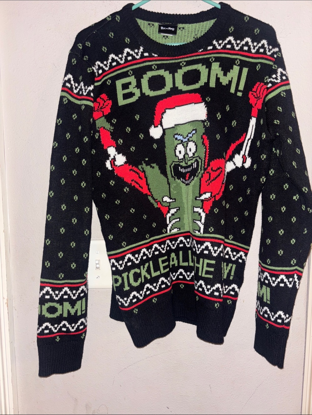 Pickle Holiday Graphic Sweater - Green/Black